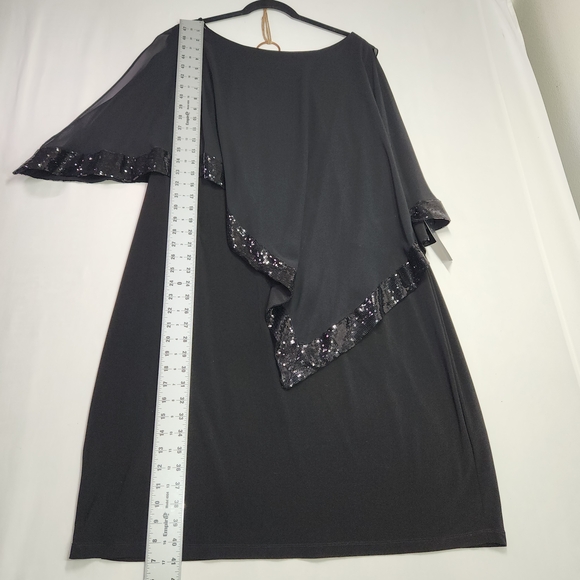⭐️NWT Scarlett Black Dress with Sequin Detail Overlay Size 22W⭐️ - Picture 4 of 9